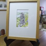 Bonscale Pike sketch, watercolour sketch of the tower on Bonscale Pike