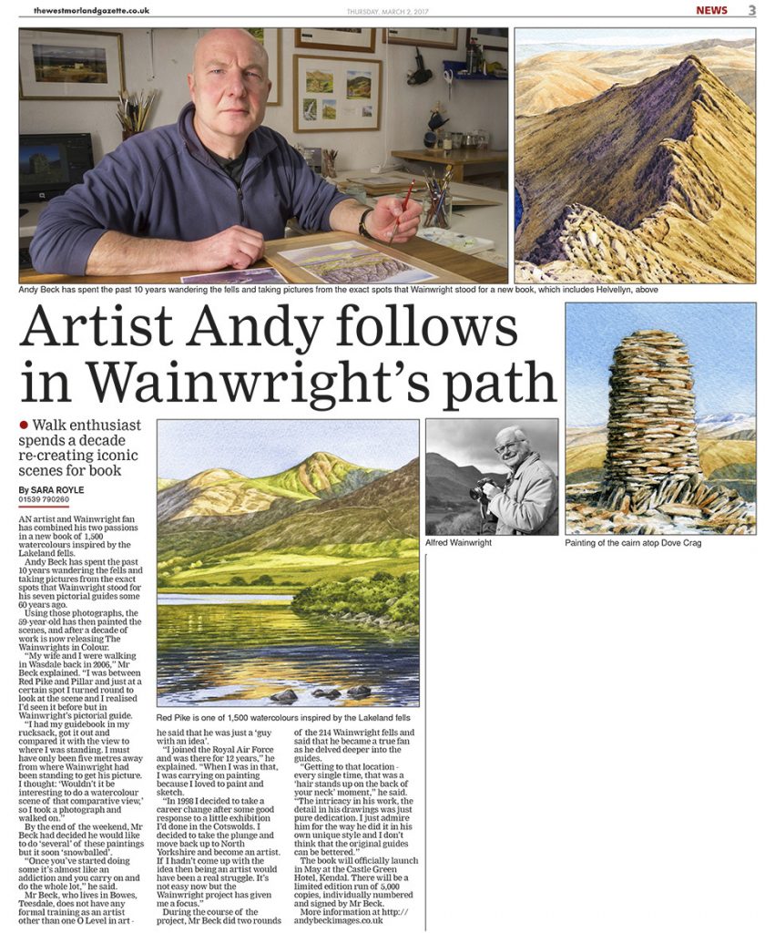 Westmorland gazette Andy Beck