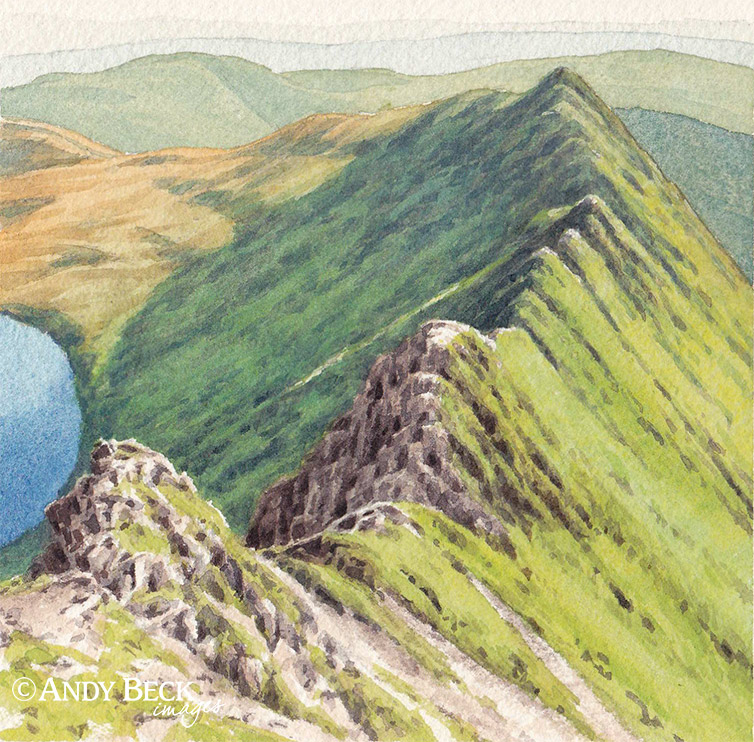 Striding Edge, Helvellyn sketch