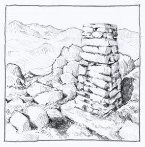 Harter Fell (Eskdale) summit sketch