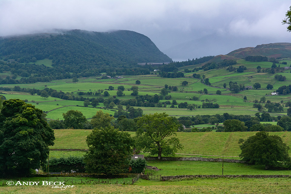 A distant view of Haweswater dam