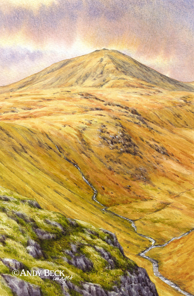 Haycock. Wainwrights in Colour sketch