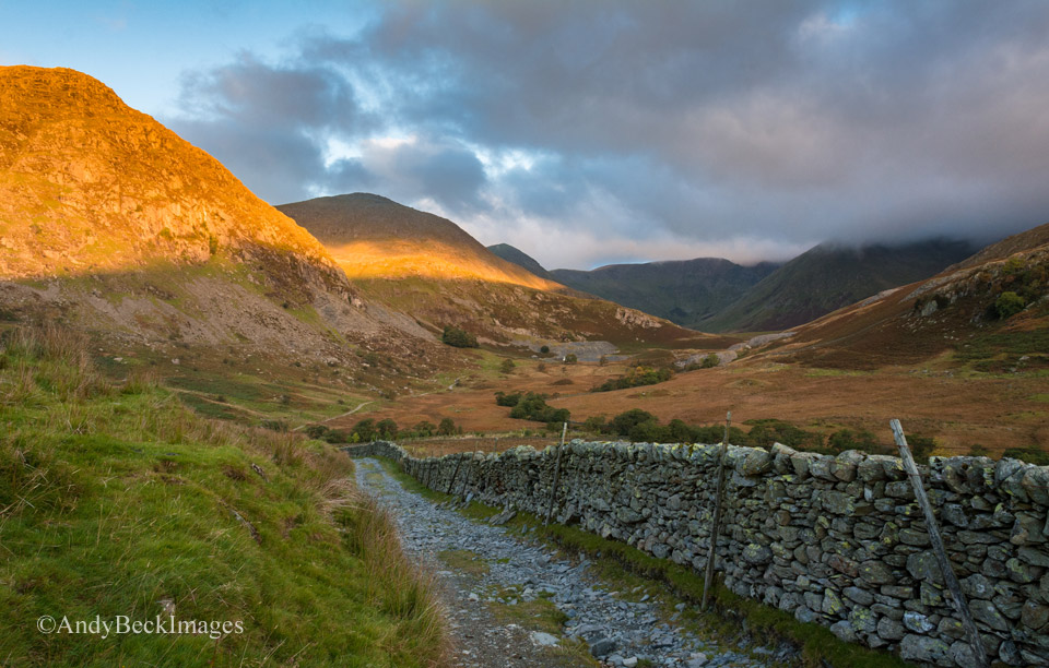 First sun in the kentmere Valley