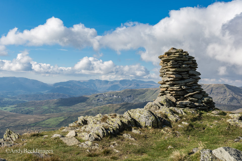 Ill Bell summit and the distant fells