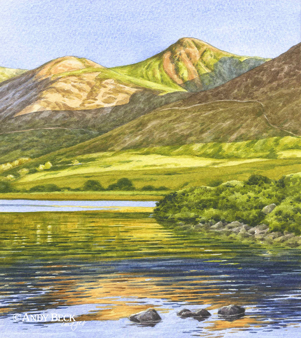 Red Pike (Buttermere) painting. Wainwrights in Colour sketch