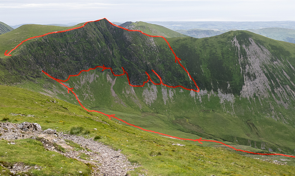Hobcarton Crag route