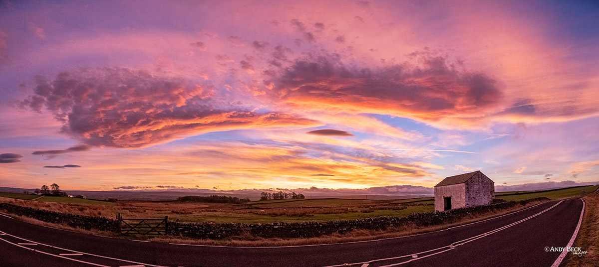Teesdale sunset panorama