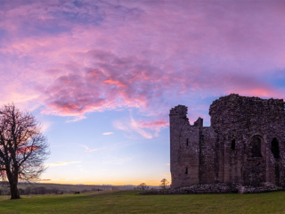Bowes Castle sunset Bowes Castle sunset