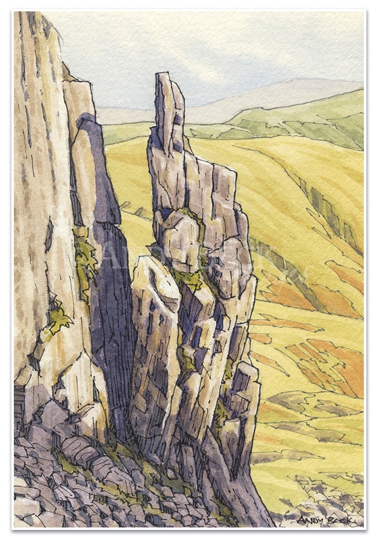 Gladstones finger sketch, Crinkle Crags