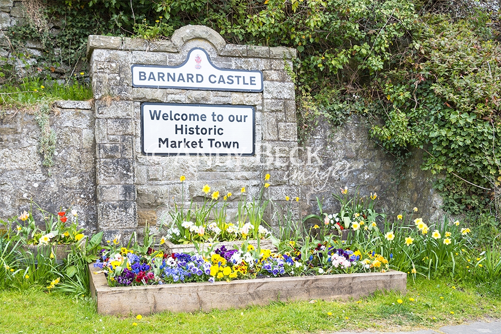 Barnard Castle town sign, Teesdale County Durham