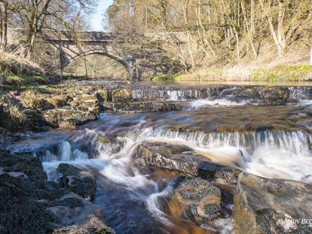 Gilmonby bridge and the river Greta near Bowes, Teesdale, County Durham