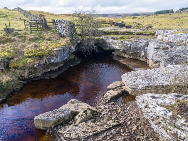 God's Bridge and the Pennine Way near Bowes, Teesdale County Durham