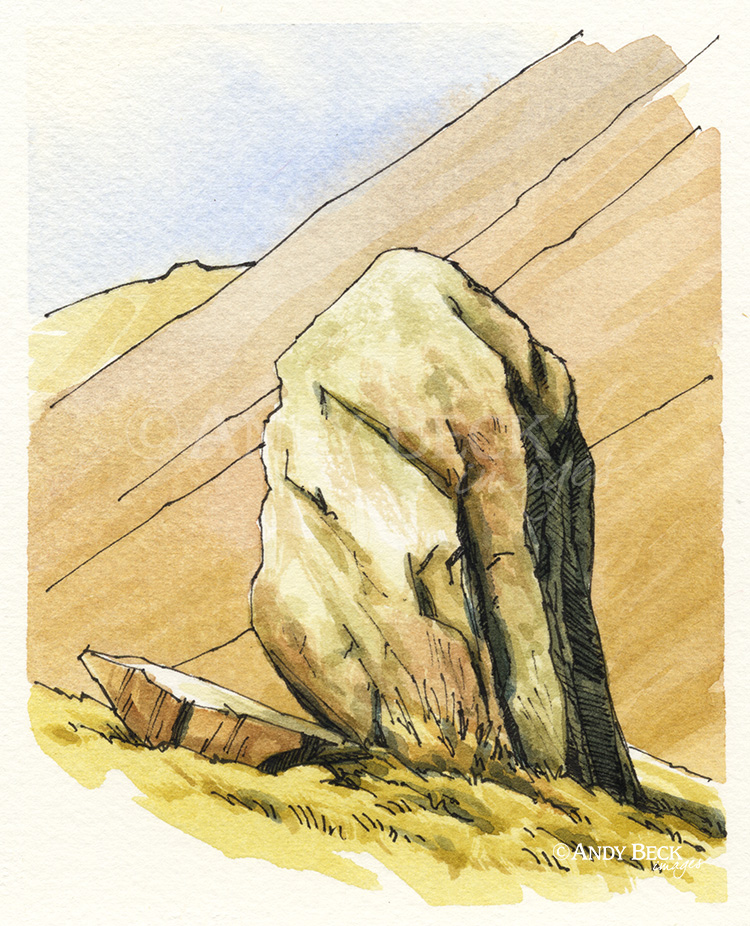 Kirkstone, Kirkstone pass, small watercolour sketch