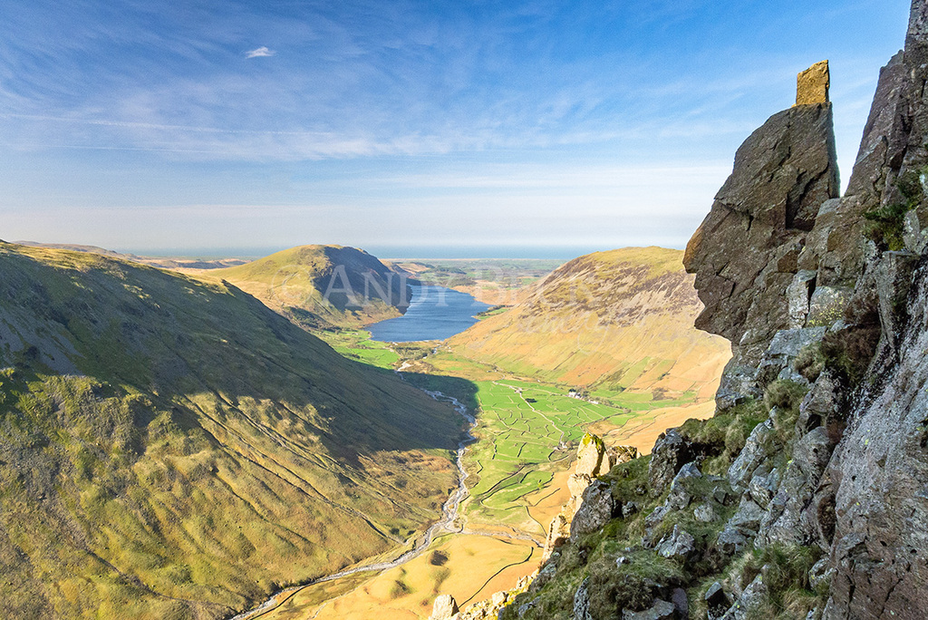 Wasdale from Sphinx rock, Great Gable and Wastwater