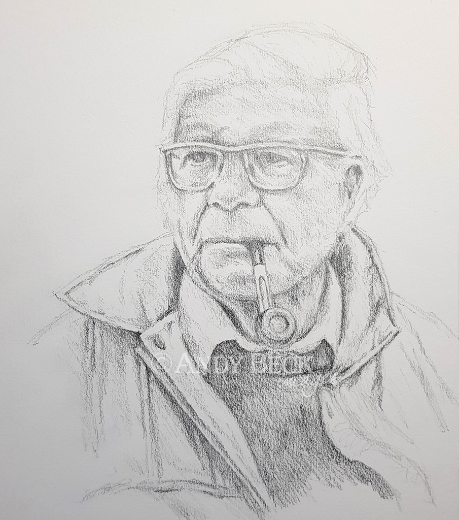 Wainwright portrait initial drawing