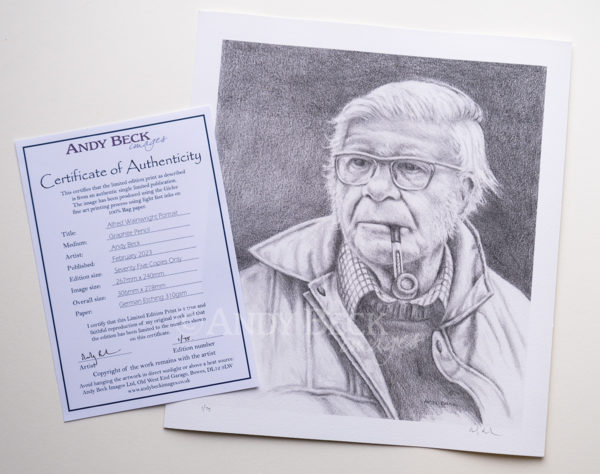 Alfred Wainwright portrait limited edition print