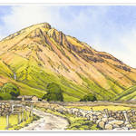 Great Gable pen and watercolour sketch by Andy Beck