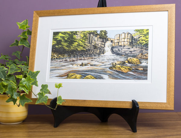 High Force waterfall. Framed print by Andy Beck