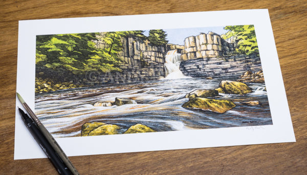 High Force Teesdale. art print by Andy Beck