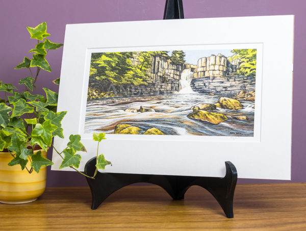 High Force. Print by Andy Beck mounted