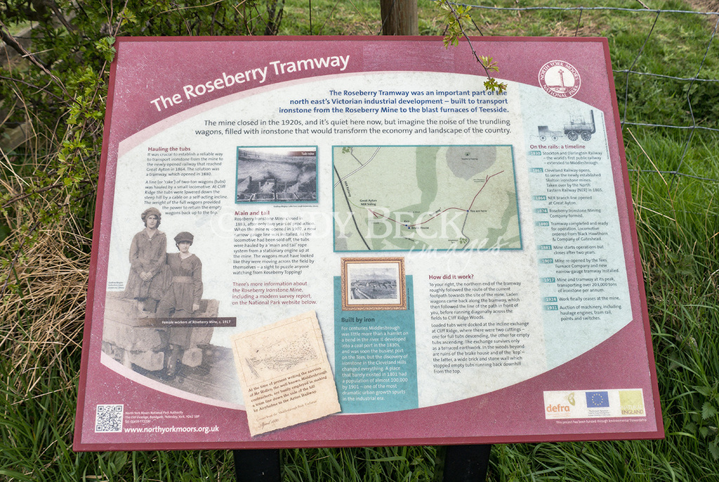 Roseberry Topping Tramway signage