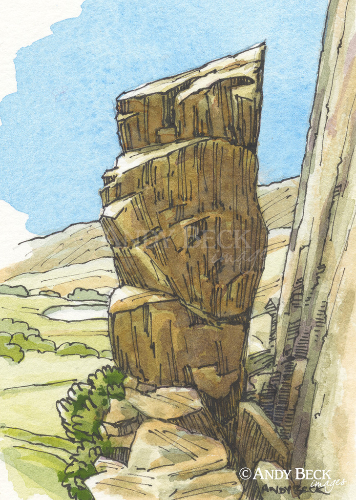 Side Pike The Squeeze sketch by Andy Beck