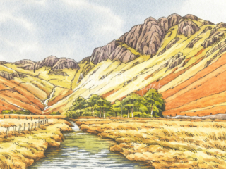 Haystacks, Wainwright Fell Haystacks, Lakeland fells, 214 fells, Andy Beck painting the wainwrights series