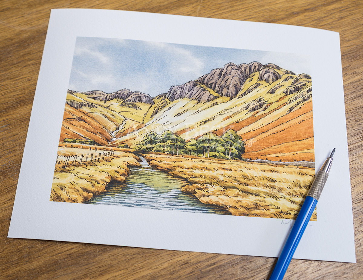Haystacks print by Andy Beck Lakeland fell Lake district