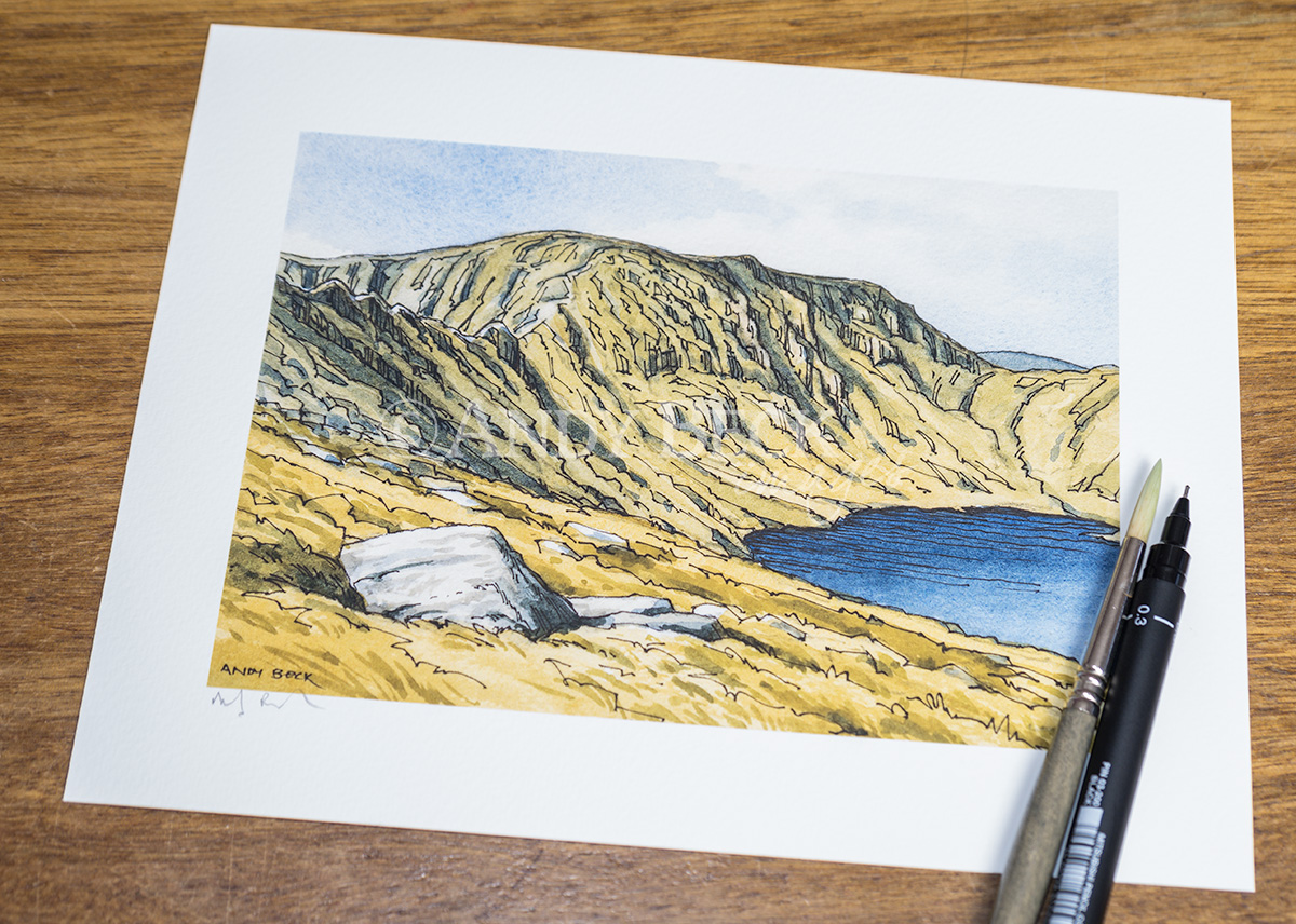 Helvellyn print by Andy Beck Lakeland fell Lake District