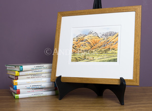 Langdale Pikes. Print by Andy Beck framed