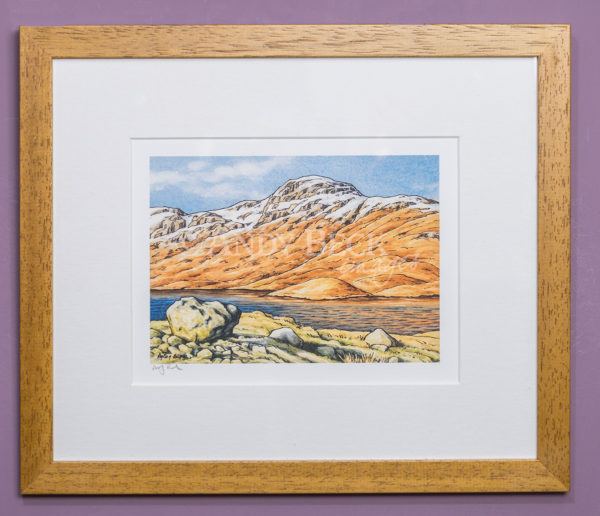 Tarn Crag. Print by Andy Beck framed