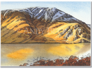 Crag Fell, Wainwright Crag Fell, Ennerdale, pen and watercolour sketch Andy Beck painting the wainwrights series