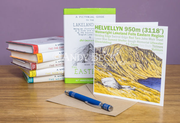 Helvellyn 6x6 greeting card by Andy Beck
