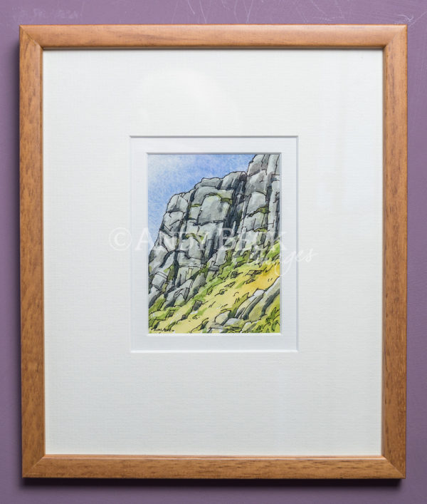 Gimmer Crag Langdale Pikes sketch by Andy Beck