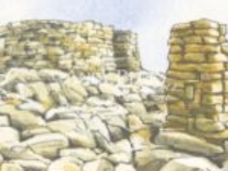 Scafell Pike summit small sketch Andy Beck painting the wainwrights series