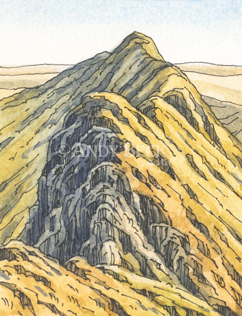 Striding Edge small sketch by Andy Beck