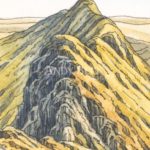 Striding Edge Helvellyn small sketch Andy Beck painting the wainwrights series