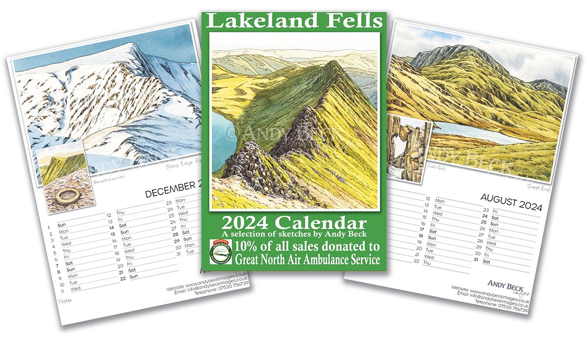 Lakeland Fells 2024 Calendar andybeckimages.co.uk