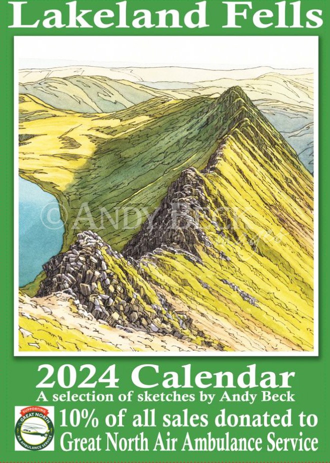 Lakeland Fells calendar 2024 by Andy Beck