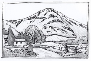 Birkhouse Moor line drawing