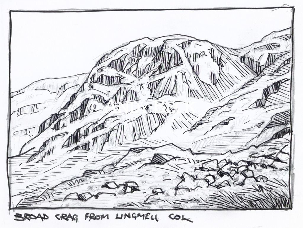 Broad Crag line drawing