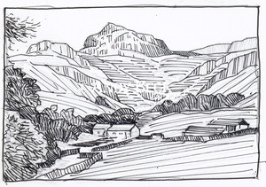 Harrison Stickle line drawing