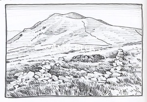 High Dodd line drawing. Wainwright High Dodd