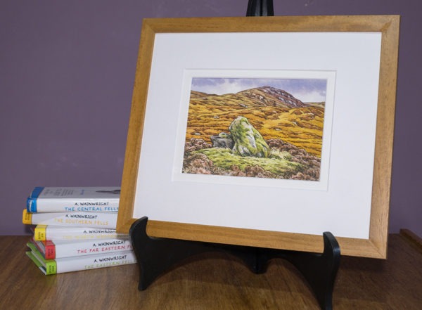 Armboth Fell framed original, Wainwright Armboth Fell