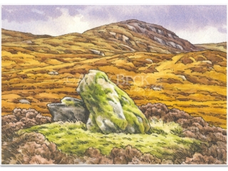 Armboth Fell sketch, Wainwright Armboth Fell Andy Beck painting the wainwrights series