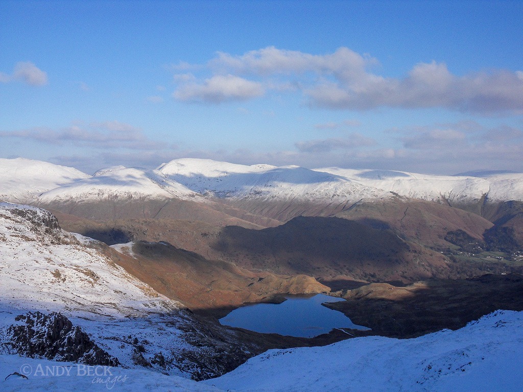 Codale Tarn from near Eagle Crag (Blea Rigg). Fairfield range