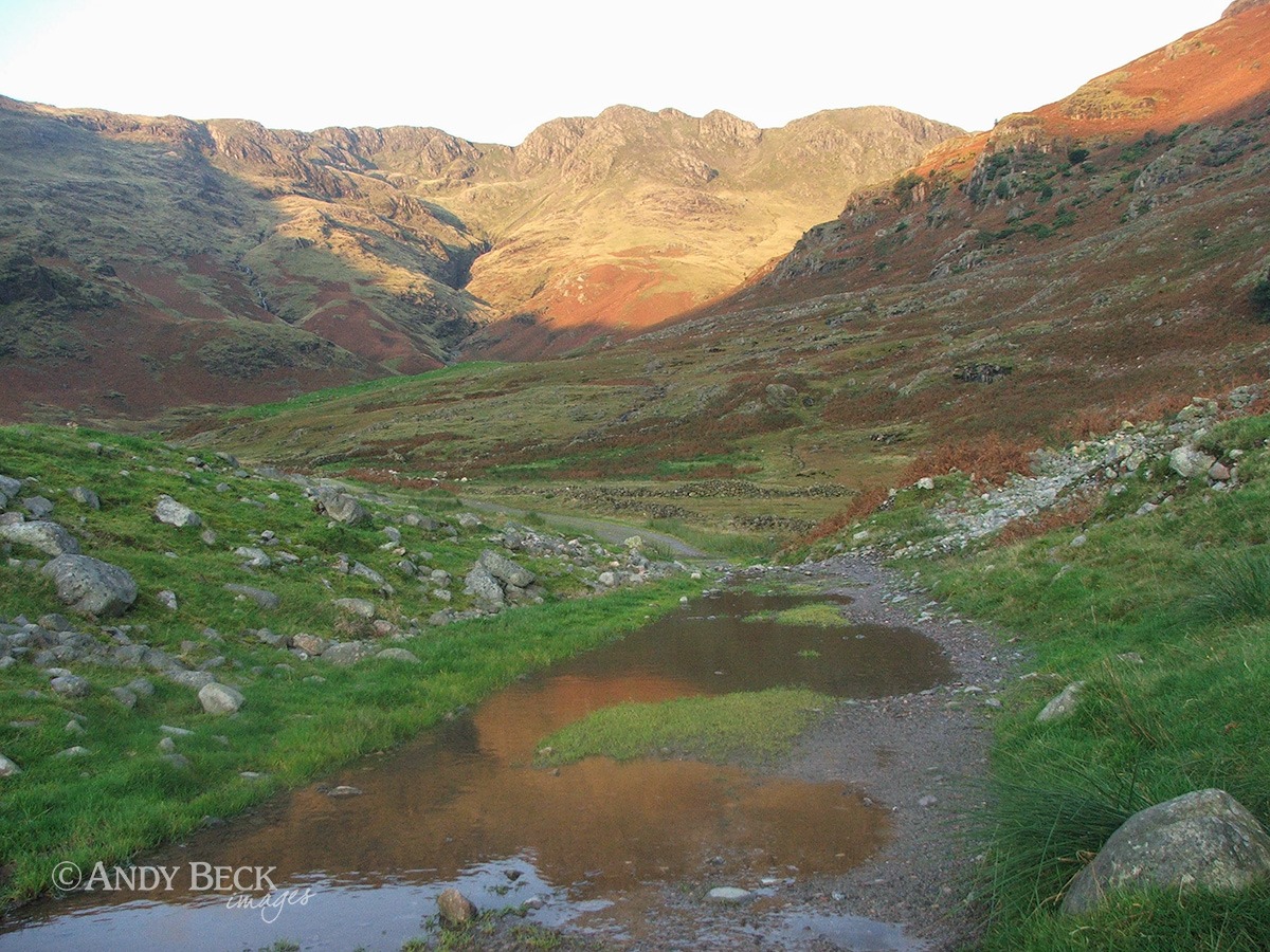 Crinkle Crags from near Oxendale Beck, Great langdale