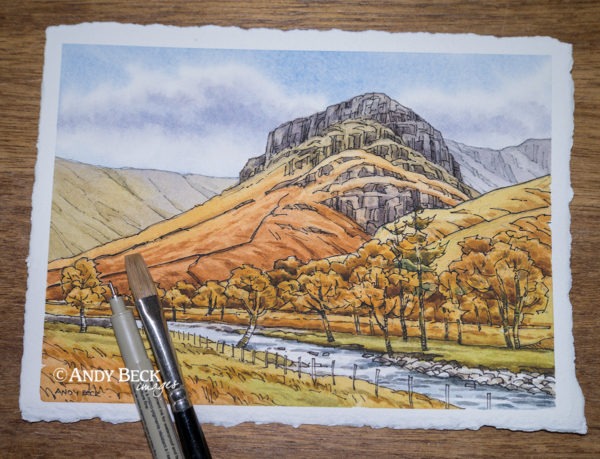 Eagle Crag original sketch, Wainwright Eagle Crag