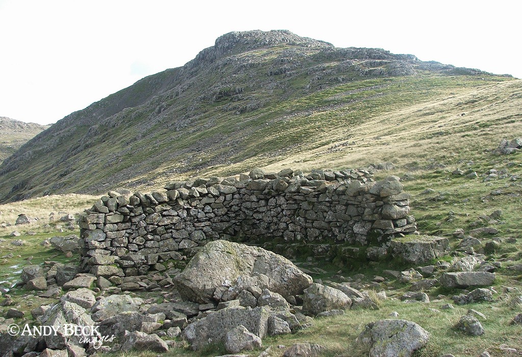 Esk Pike from the stone shelter. Wainwright Esk Pike
