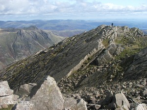 Great Slab Bow Fell with Langdale Pikes beyond